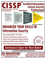 CISSP - CERTIFIED INFORMATION SYSTEM SECURITY PROFESSIONAL TRAINING
