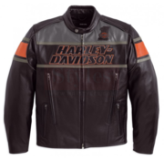 Men’s Classic Harley Davidson Rumble Leather Motorcycle Jacket
